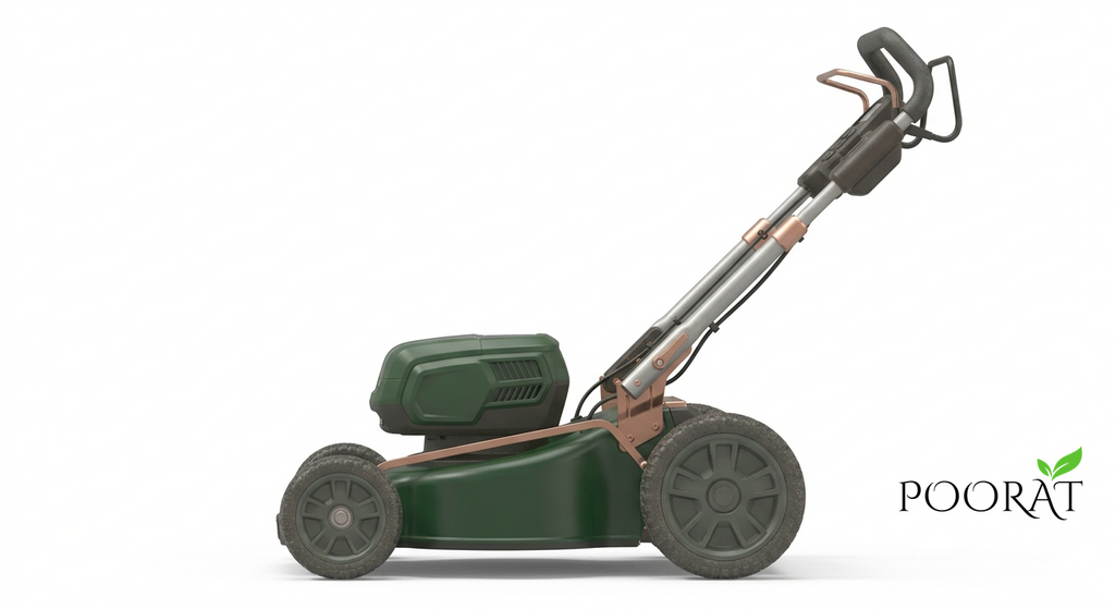 Poorat Cordless Battery-Powered Electric Lawn Mower