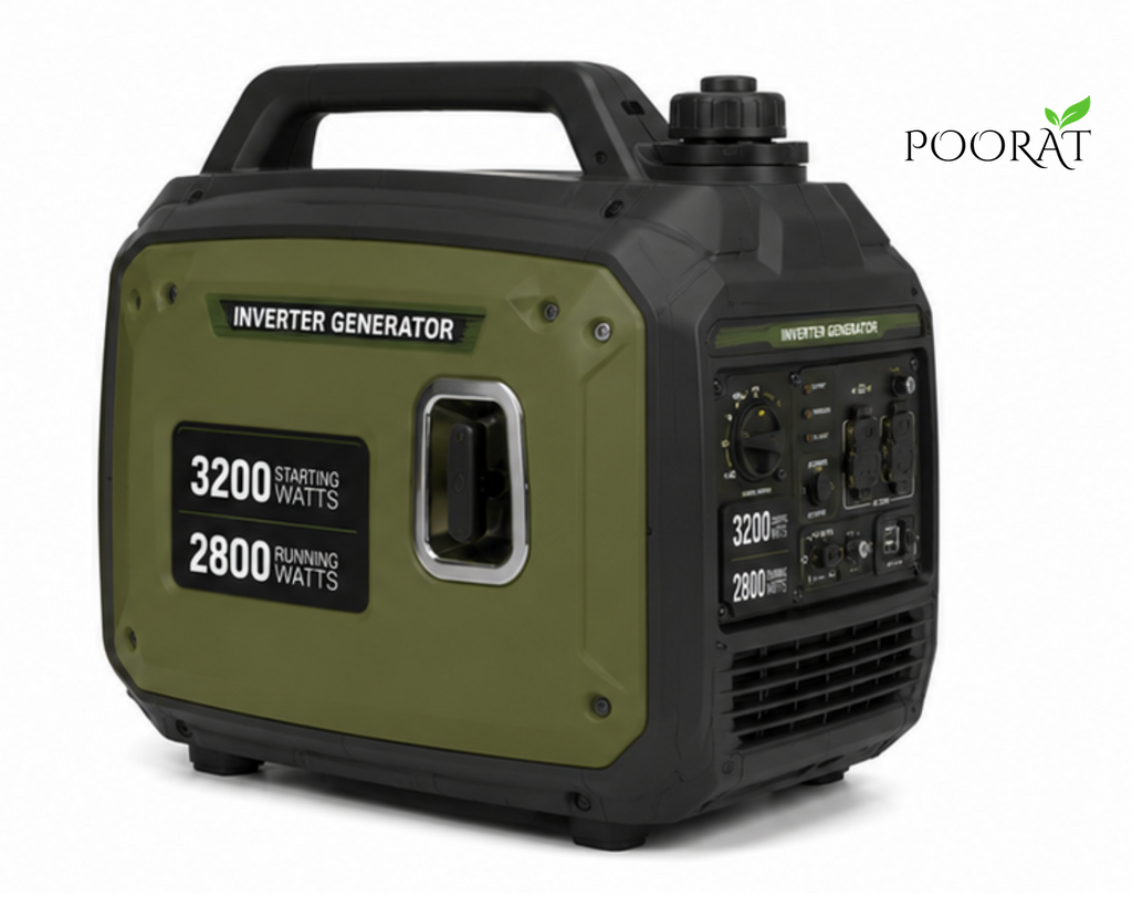 Poorat Portable 3200 Starting Watts / 2800 Running Watts Inverter Generator