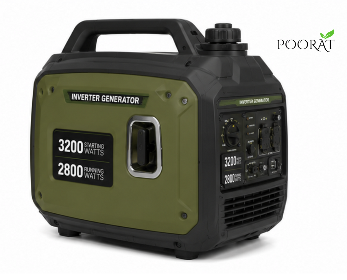 Poorat Portable 3200 Starting Watts / 2800 Running Watts Inverter Generator