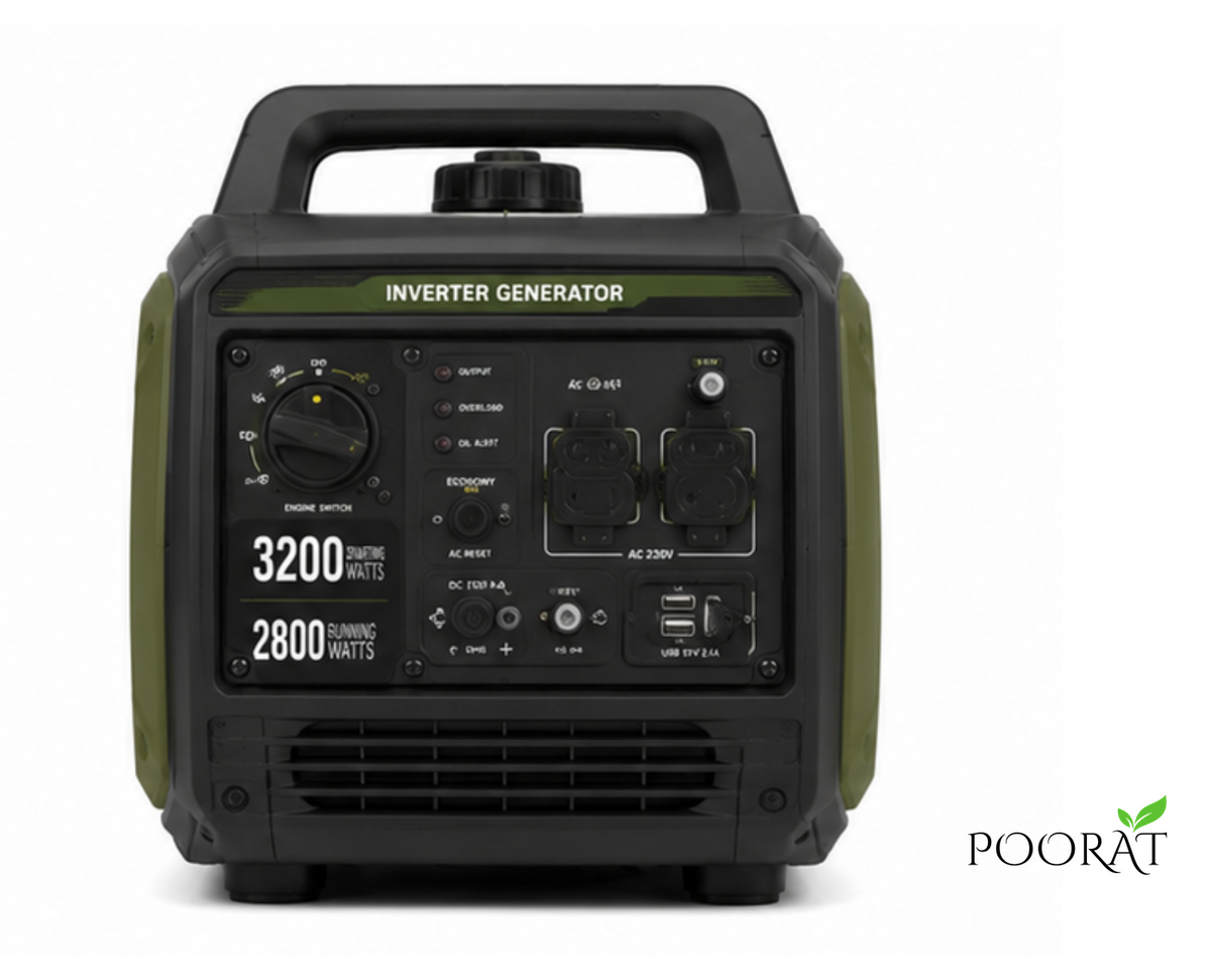 Poorat Portable 3200 Starting Watts / 2800 Running Watts Inverter Generator